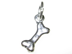 Sterling Silver Dog Bone Charm with Jumpring