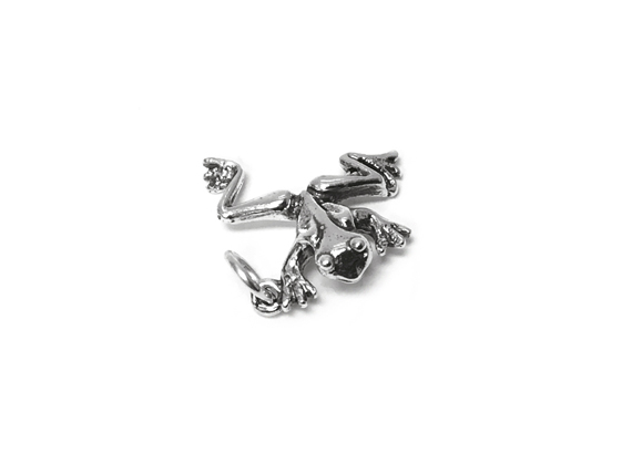 Sterling Silver Tree Frog Charm with Jumpring