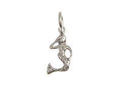 Sterling Silver Mermaid Charm with Jumpring
