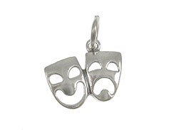 Sterling Silver Comedy Tragedy Charm with Jumpring