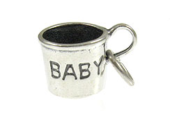 Sterling Silver Baby Cup Charm with Jumpring