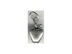 Sterling Silver Apple Charm with Jumpring