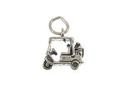 Sterling Silver Golf Cart Charm with Jumpring