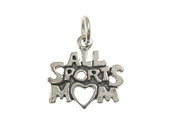 Sterling Silver All Sports Mom Charm with Jumpring