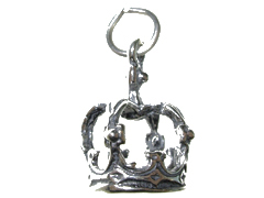 Sterling Silver Crown Charm with Jumpring