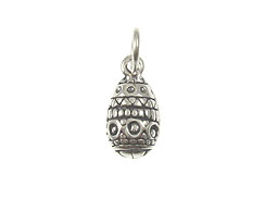 Sterling Silver Easter Egg Charm with Jumpring