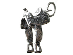 Sterling Silver Saddle Charm with Jumpring