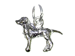 Sterling Silver Labrador Retriever Charm with Jumpring