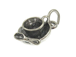 Sterling Silver Cup, Spoon & Saucer Charm with Jumpring