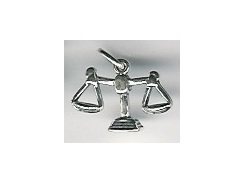 Sterling Silver Scales Charm with Jumpring