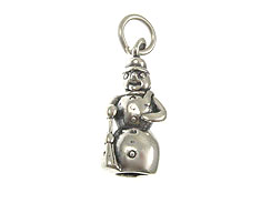 Sterling Silver Snowman Charm with Jumpring