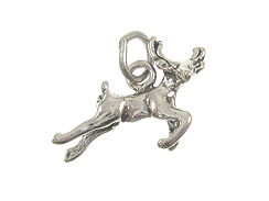 Sterling Silver Reindeer Charm with Jumpring