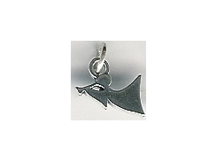 Sterling Silver Angel Playing Trumpet Charm with Jumpring
