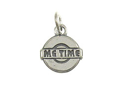 Sterling Silver Circle with Me Time Charm with Jumpring
