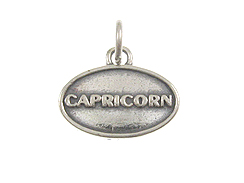 Sterling Silver Capricorn Zodiac Pendant Charm with Jumpring