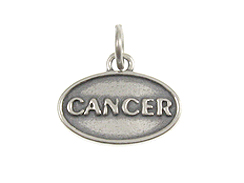 Sterling Silver Cancer Zodiac Pendant Charm with Jumpring