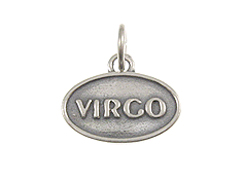 Sterling Silver Virgo Zodiac Pendant Charm with Jumpring