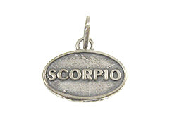 Sterling Silver Scorpio Zodiac Pendant Charm with Jumpring