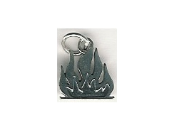 Sterling Silver Flame Charm with Jumpring