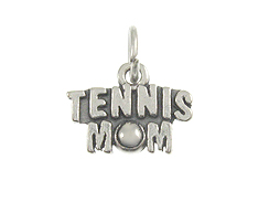 Sterling Silver Tennis Mom Charm with Jumpring