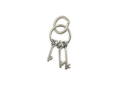 Sterling Silver Keys Charm with Jumpring