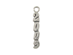 Sterling Silver 2009 Vertical Charm 