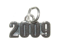 Sterling Silver 2009 Horizontal Charm with Jumpring