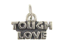 Sterling Silver Tough Love Charm with Jumpring