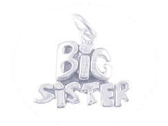 Sterling Silver Big Sister Charm with Jumpring