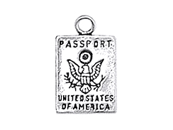 Sterling Silver Passport Charm 