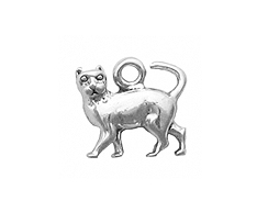 Sterling Silver Cat Charm with Jump Ring