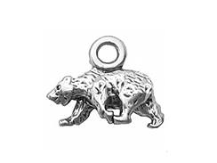Sterling Silver Bear Charm with Jump Ring