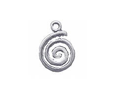 Sterling Silver Spiral Charm with Jump Ring