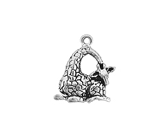 Sterling Silver Giraffe Charm with Jump Ring