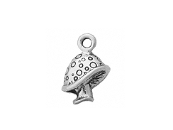 Sterling Silver Mushroom Charm with Jump Ring