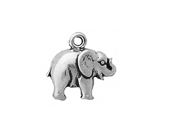 Sterling Silver Elephant Charm with Jump Ring