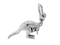 Sterling Silver Kangaroo Charm with Jump Ring