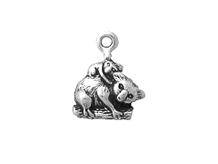 Sterling Silver - Koala Bear Charm with Jump Ring