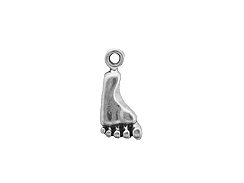 Sterling Silver Barefoot Charm with Jump Ring