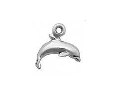Sterling Silver Dolphin - Right Charm with Jump Ring
