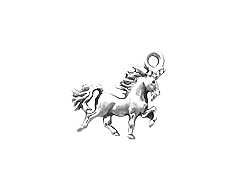 Sterling Silver Unicorn Charm with Jump Ring