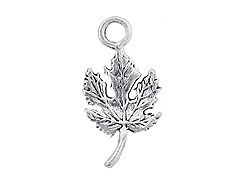 Sterling Silver Maple Leaf Charm with Jump Ring
