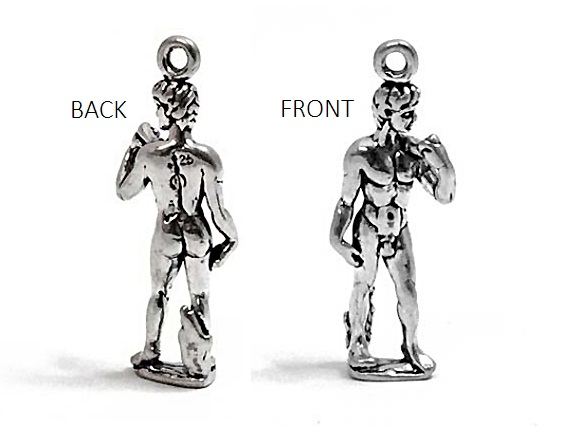 Statue of David Michelangelo Sterling Silver Charm