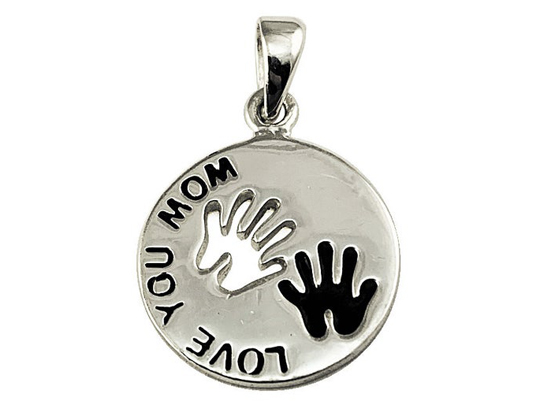 Sterling Silver Love You Mom Charm