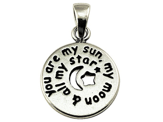 Sterling Silver You Are my Sun my Moon and All My Star Charm