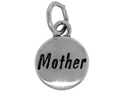 Sterling Domed Message Charm - MOTHER