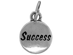 Sterling Domed Message Charm - SUCCESS