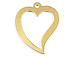 16mm Gold-Filled Open Heart Charm
