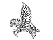 Sterling Silver Pegasus Charm 