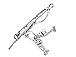 Sterling Silver Fishing Pole Charm 